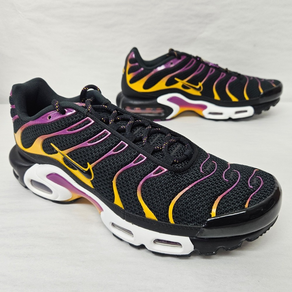 Nike Air Max Plus Sneakers DX2663-001 Black University Gold‎ Viotech Men Size 10